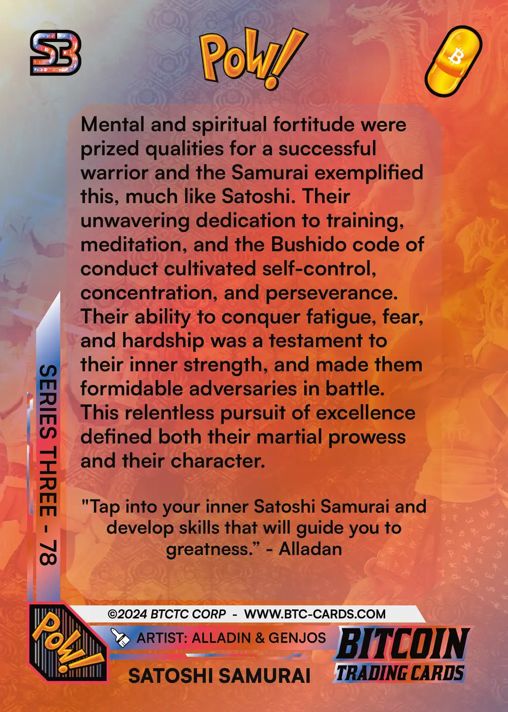 Satoshi Samurai (/50) card back