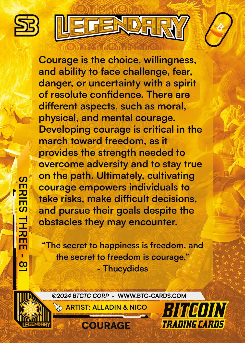 Courage (/100) card back