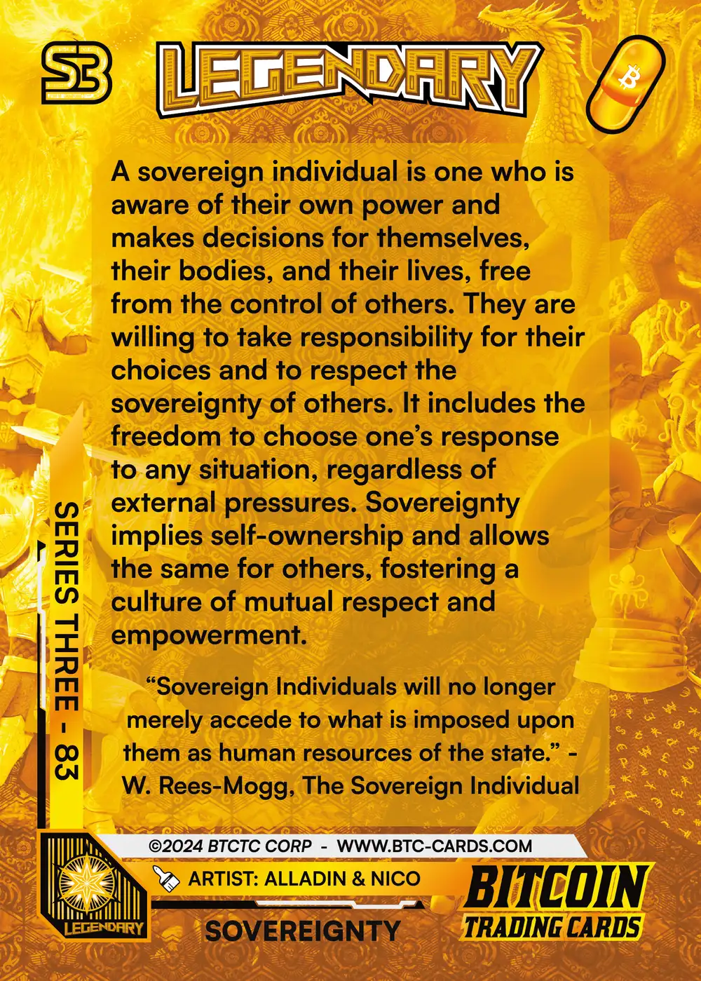 Soverignty (/100) card back