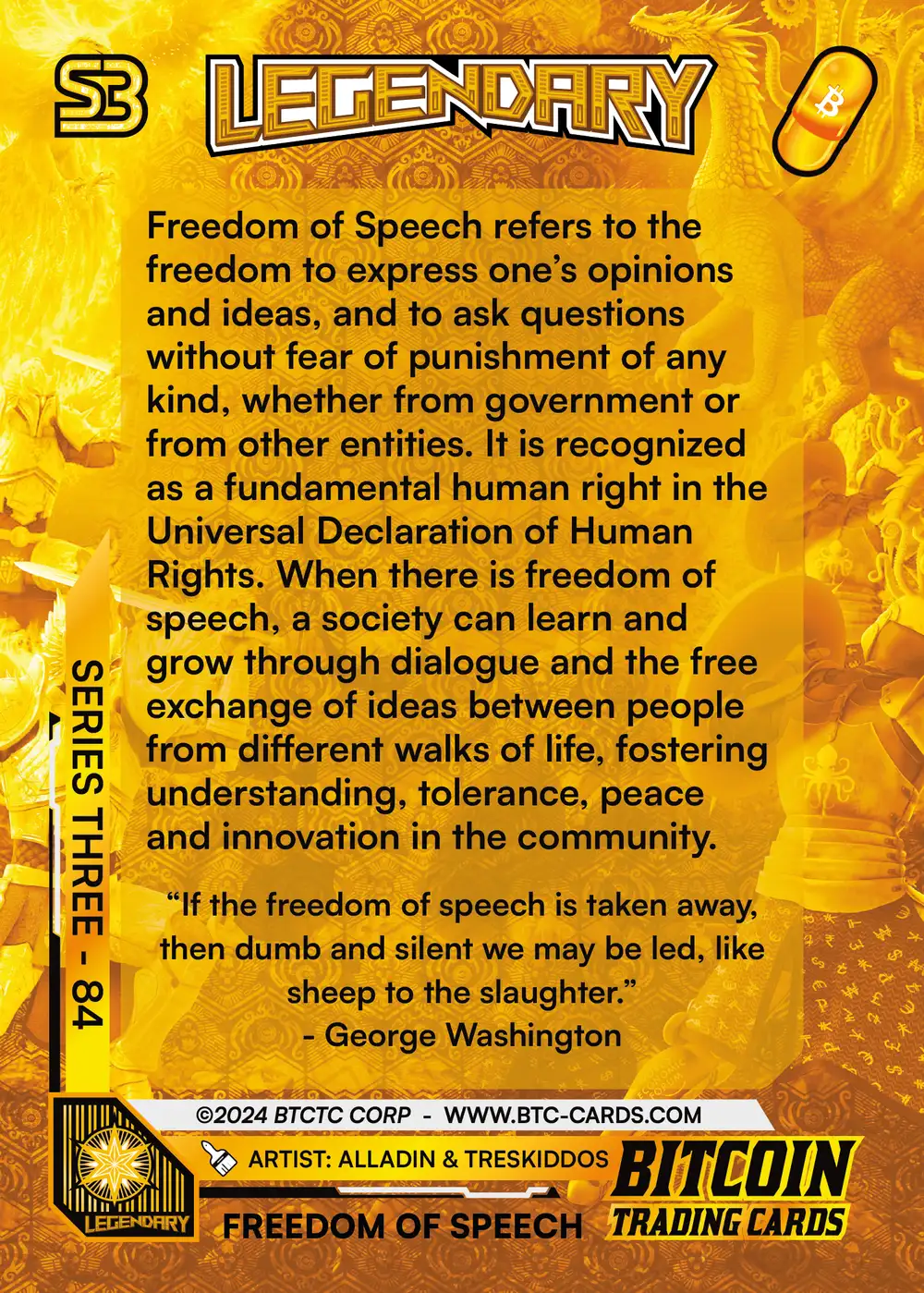 Freedom of Speech (/100) card back