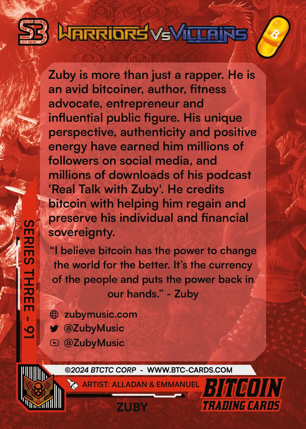 Zuby (/210) card back