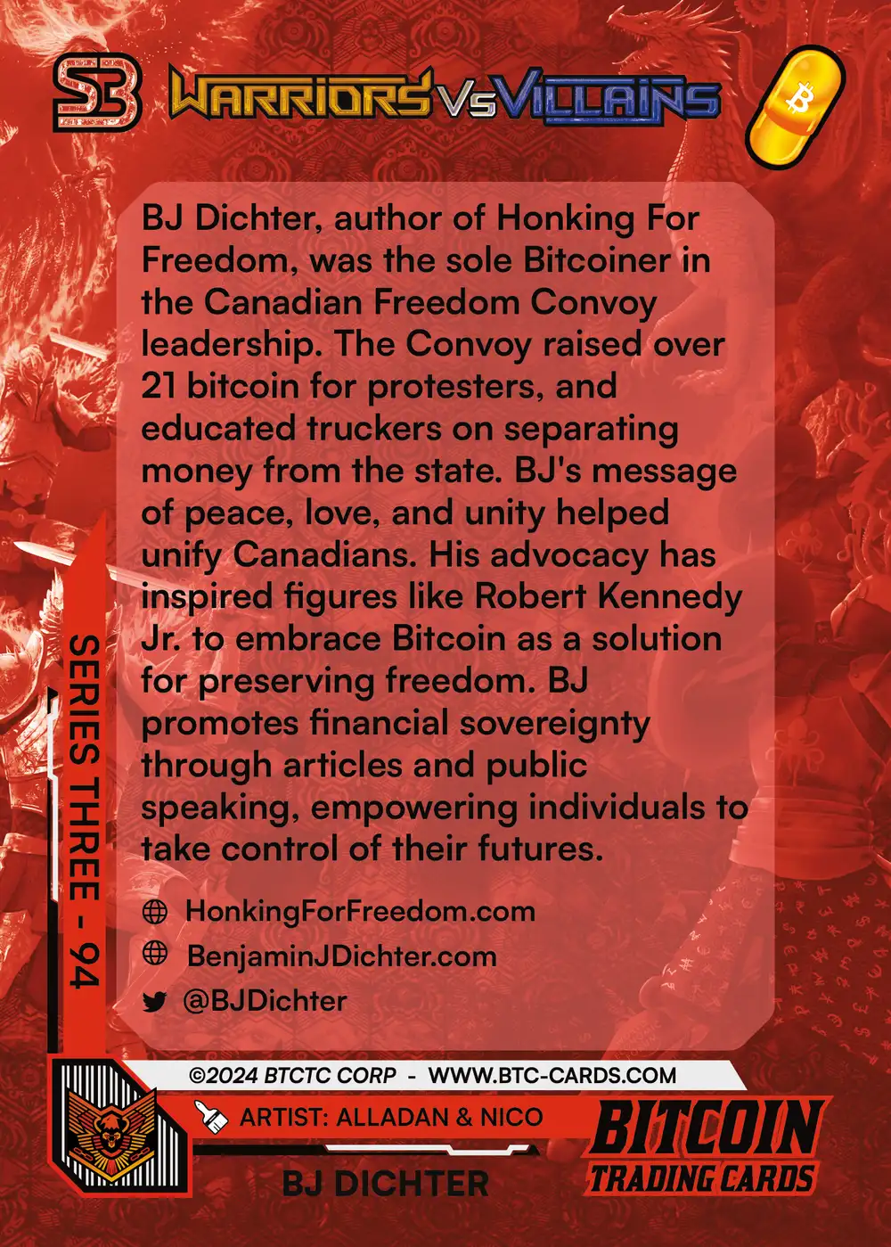 BJ Dichter (/210) card back