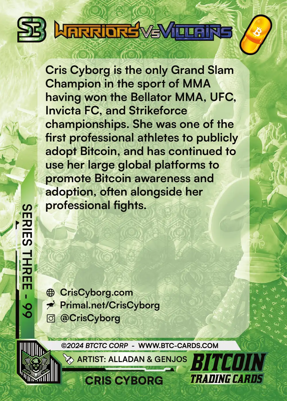 Cris Cyborg (/420) card back