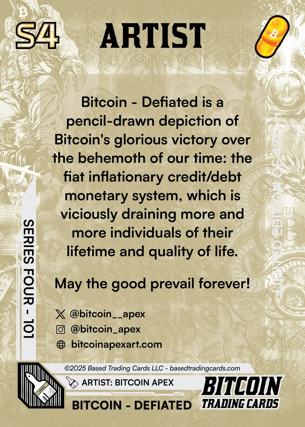 Bitcoin Apex (/210) card back