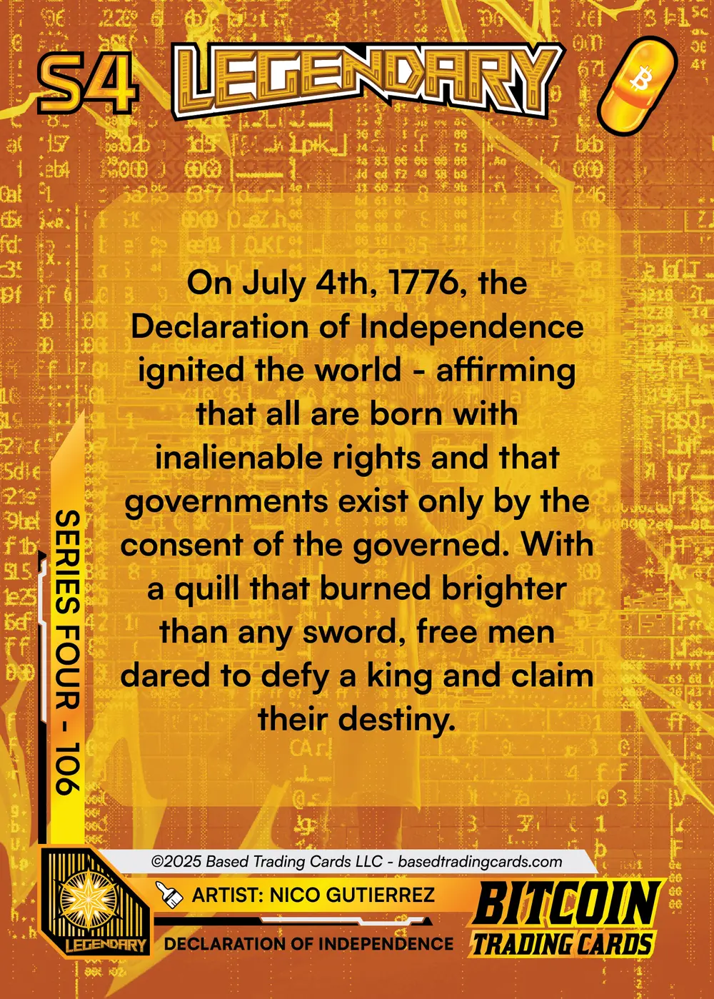 Declaration of Independence (/100) card back