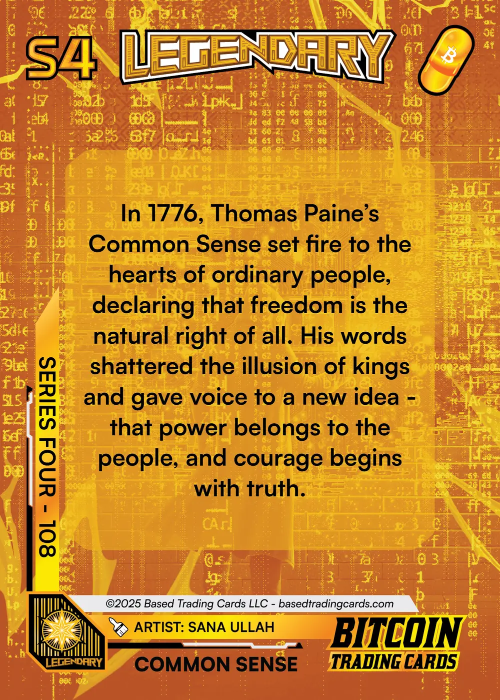 Common Sense (1776) (/100) card back