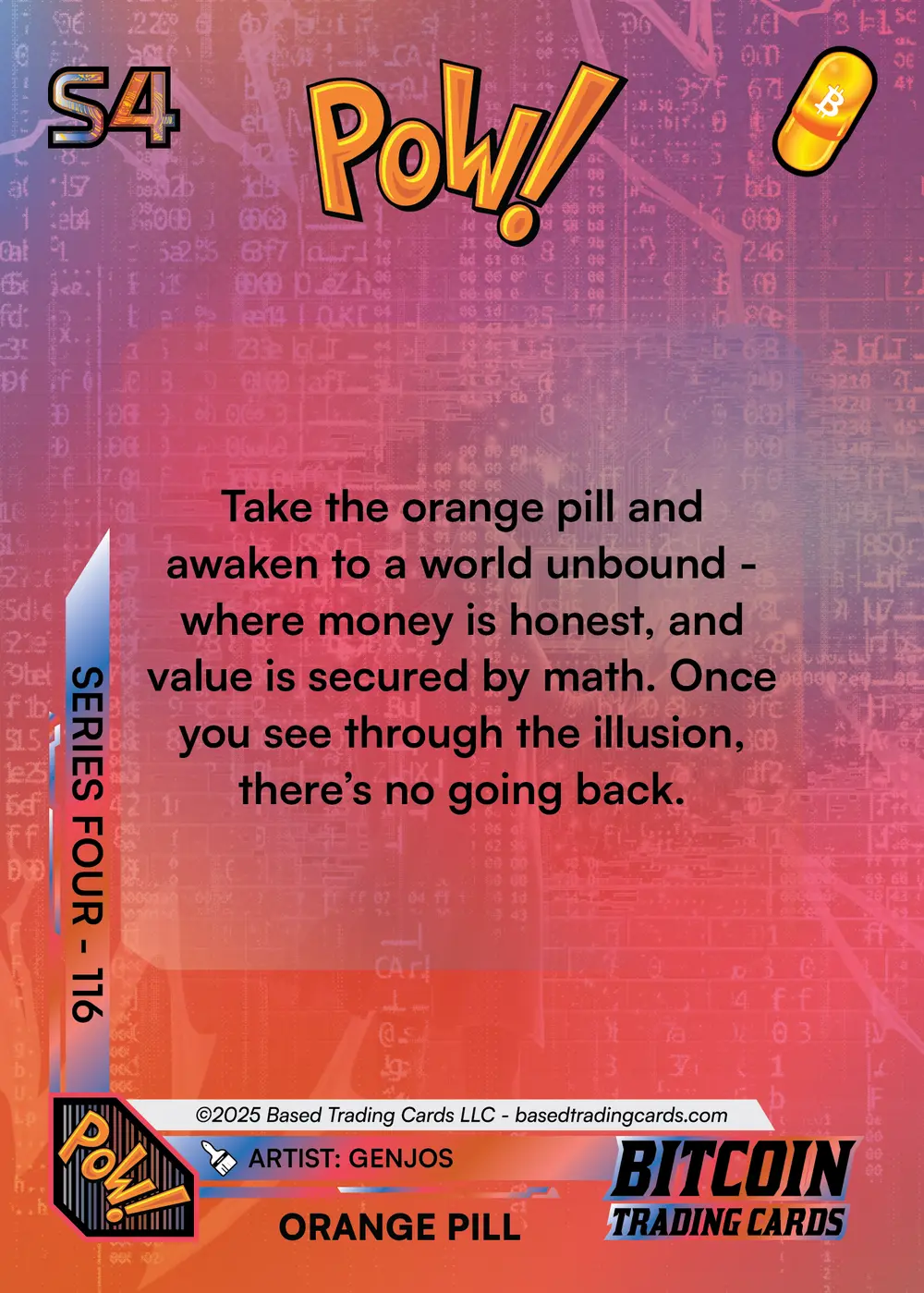Orange Pill (/50) card back