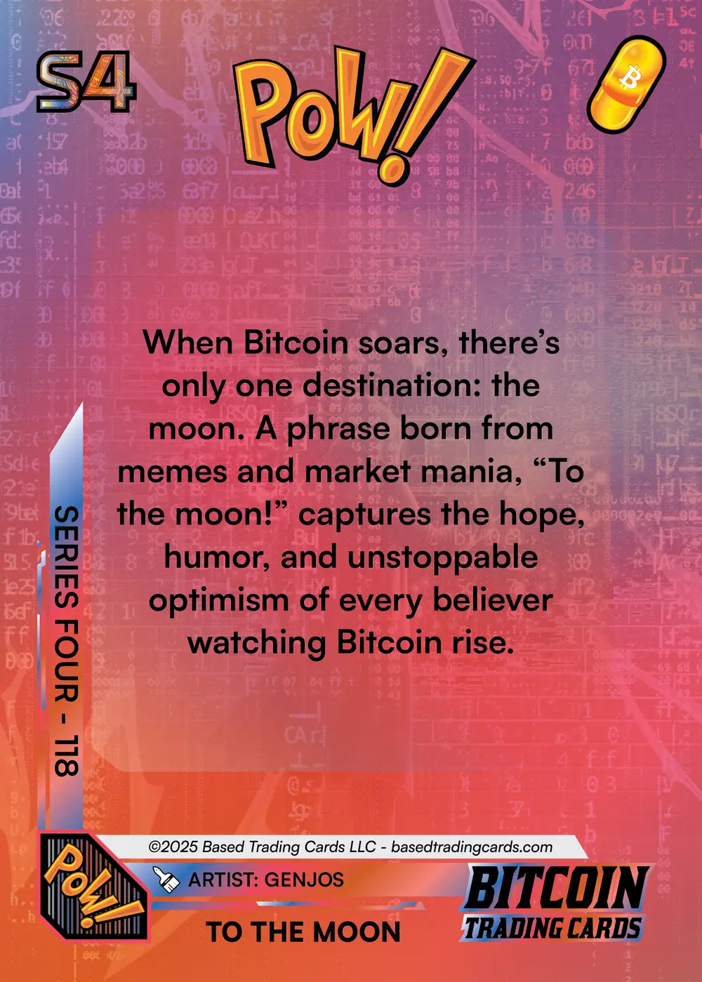 To The Moon (/50) card back