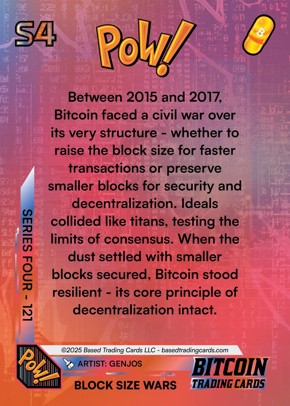 Block Size Wars (/50) card back