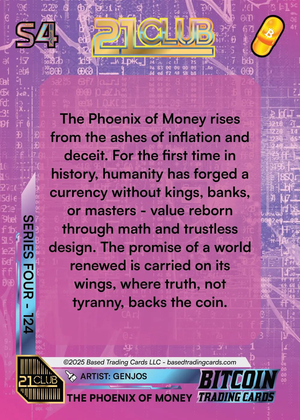 The Phoenix of Money (/21) card back