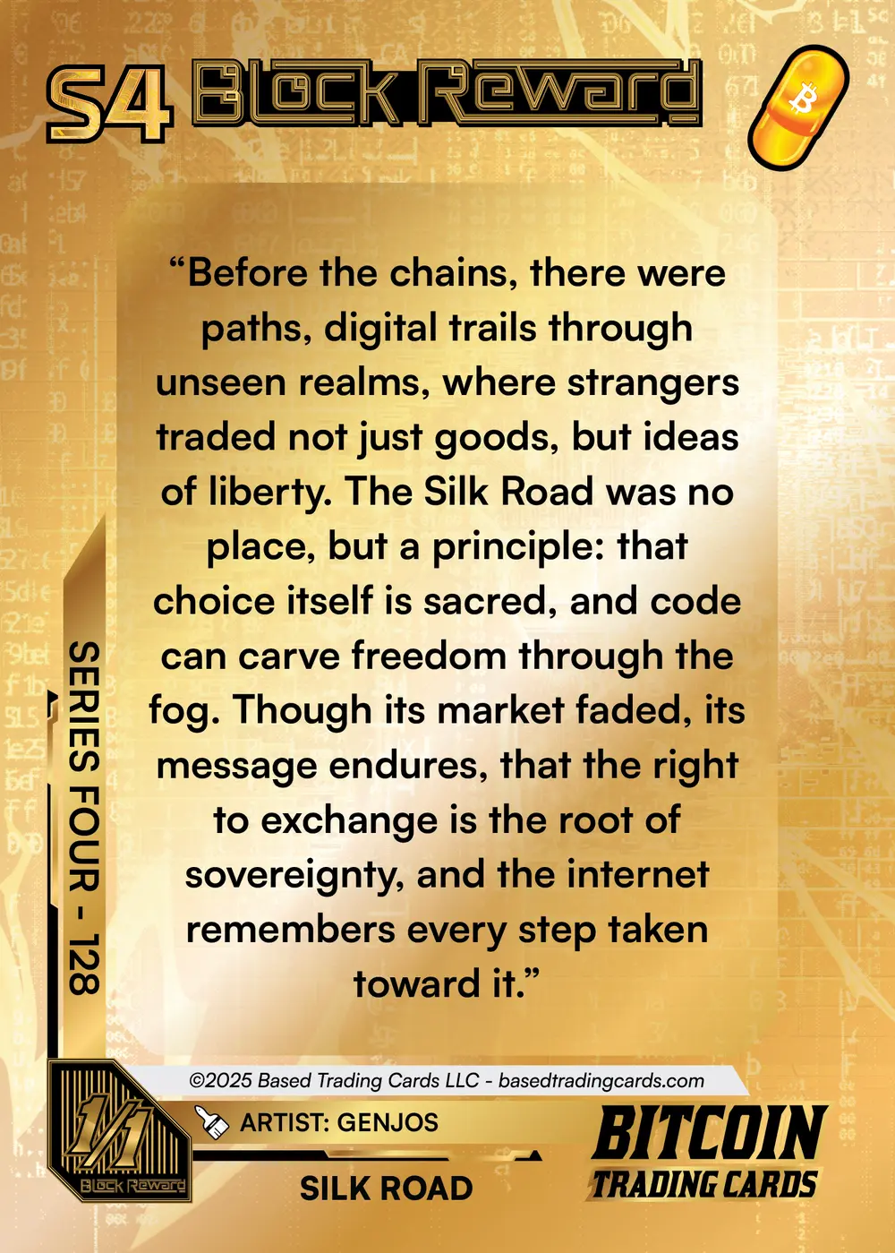 Silk Road (1/1) card back