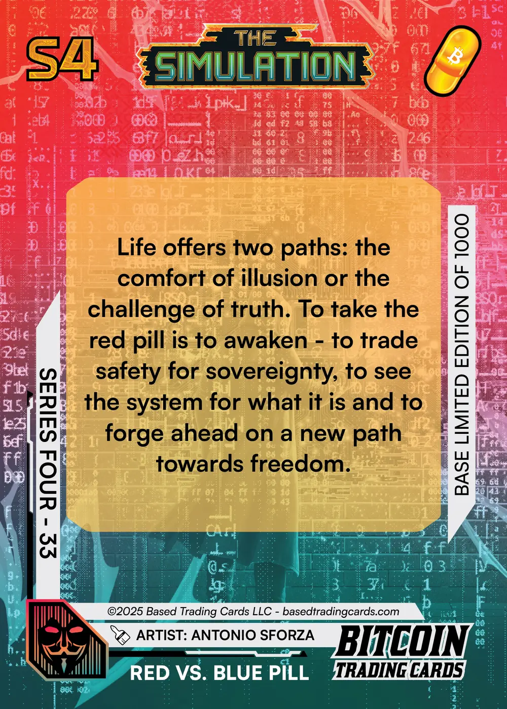 Red vs Blue Pill (Base) card back