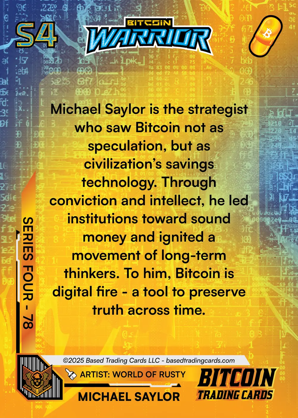 Michael Saylor (/500) card back