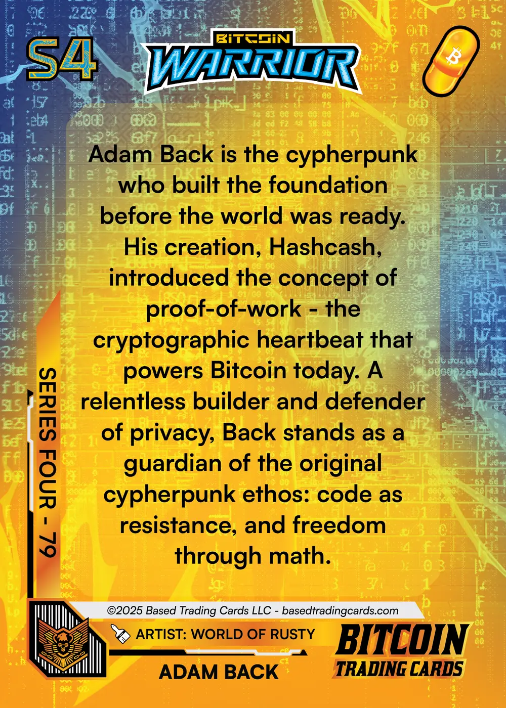 Adam Back (/500) card back