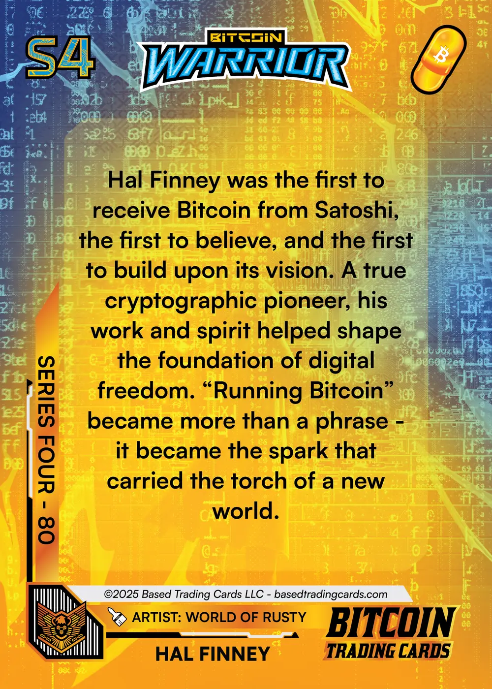 Hal Finney (/500) card back