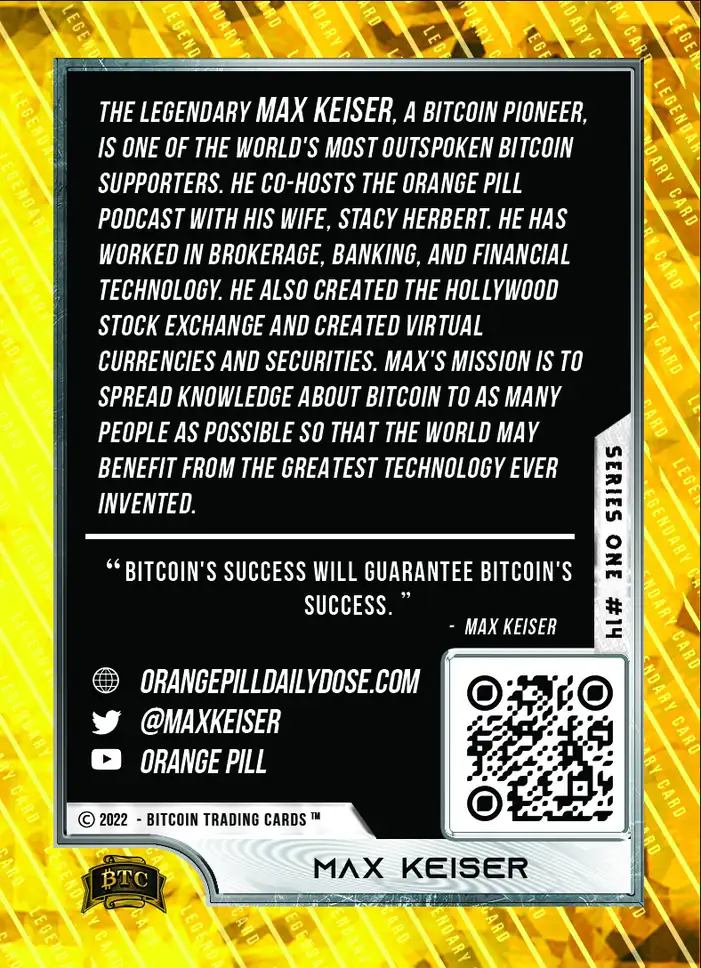 Max Keiser (Base) card back