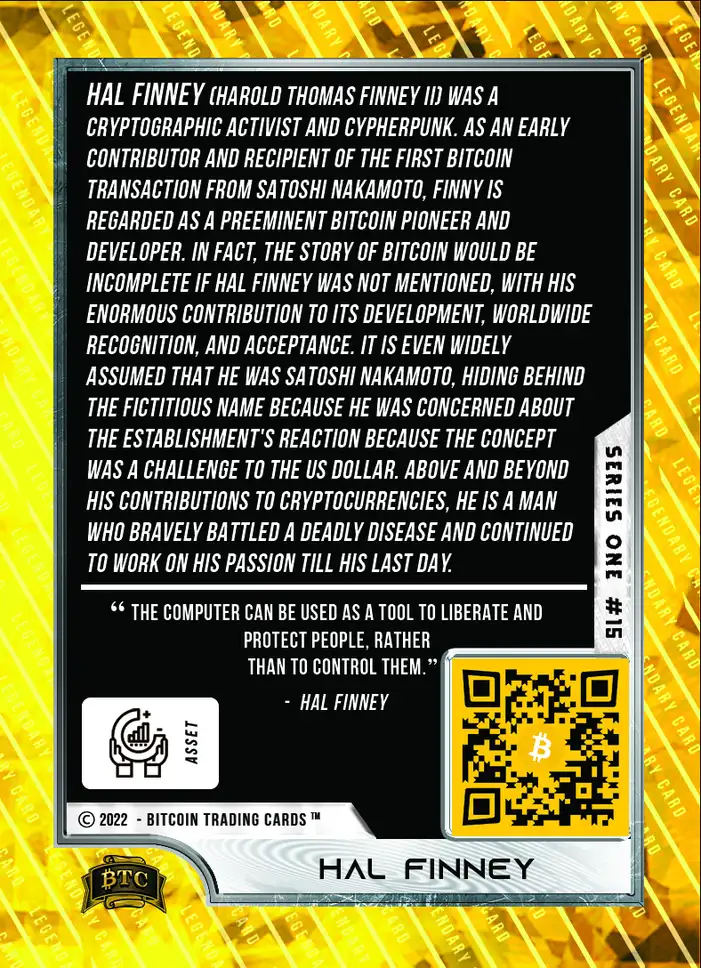 Hal Finney (Base) card back