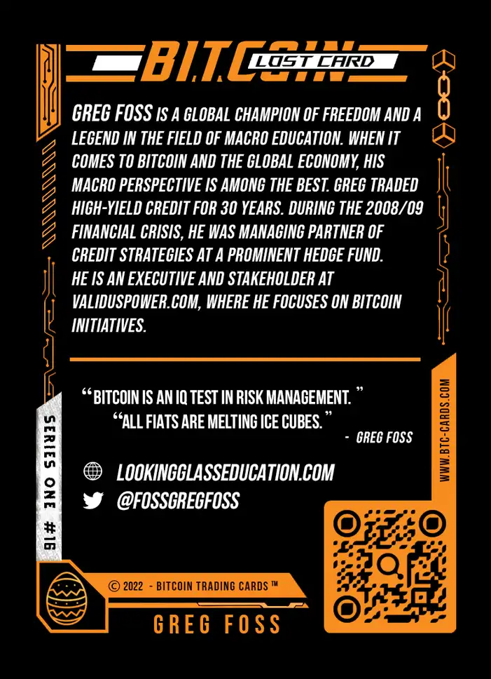 Greg Foss (Base) card back