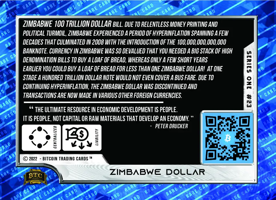 Zimbabwe Dollar (Base) card back