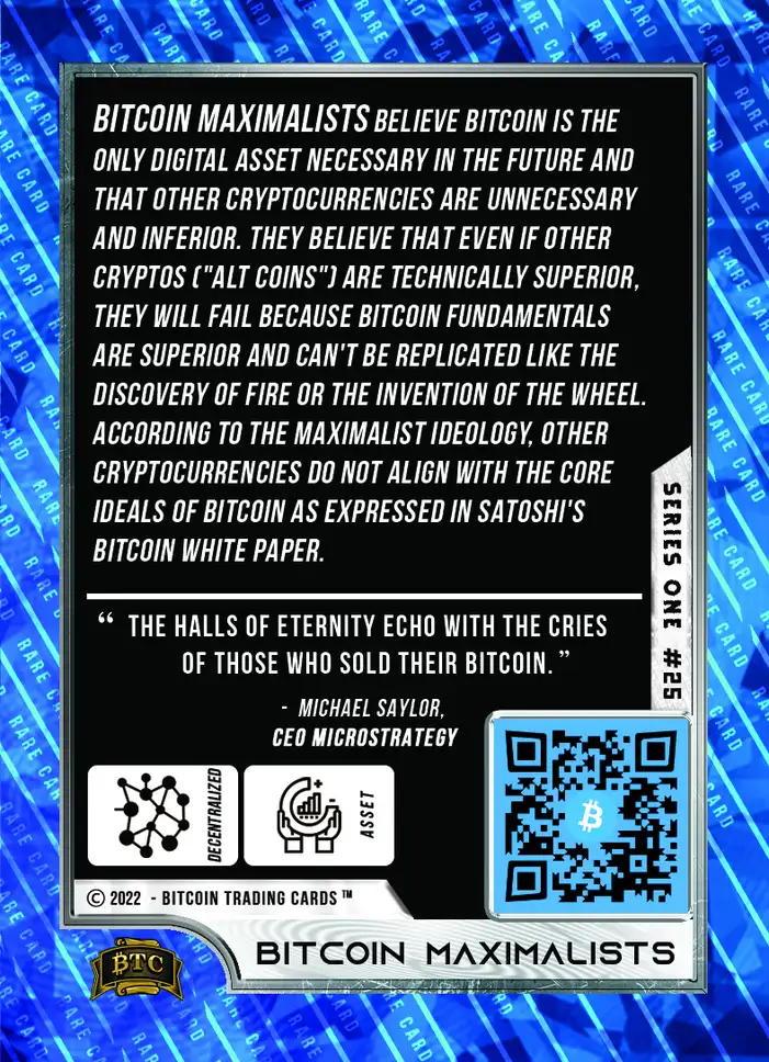 Bitcoin Maximalist (Base) card back