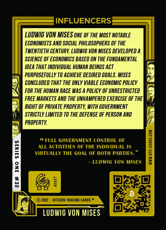 Ludwig Von Mises (Base) card back