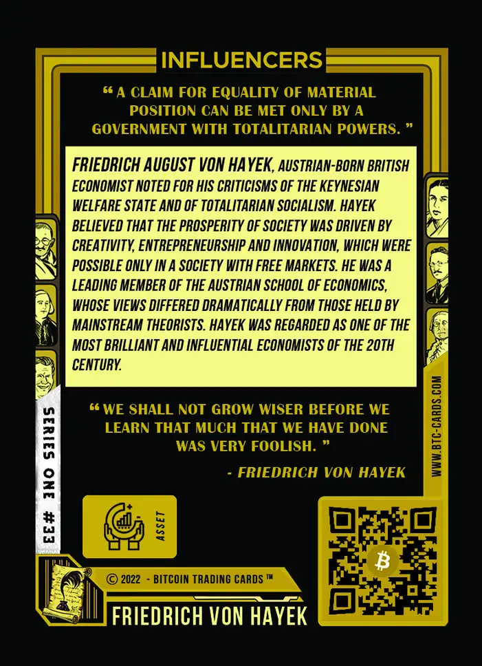 Friedrich Von Hayek (Base) card back