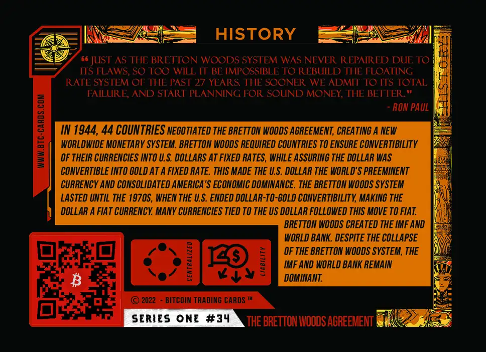 The Bretton Woods Agreement (Base) card back