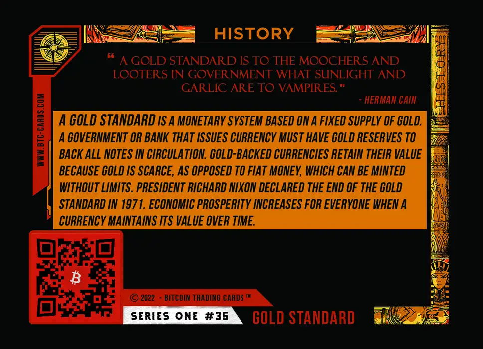Gold Standard (Base) card back