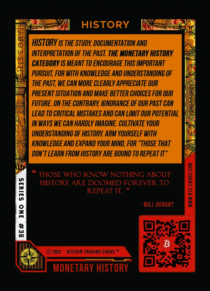 Monetary History (Base) card back
