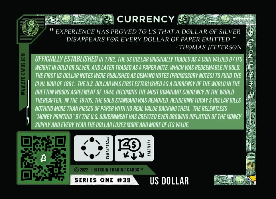 US Dollar (Base) card back