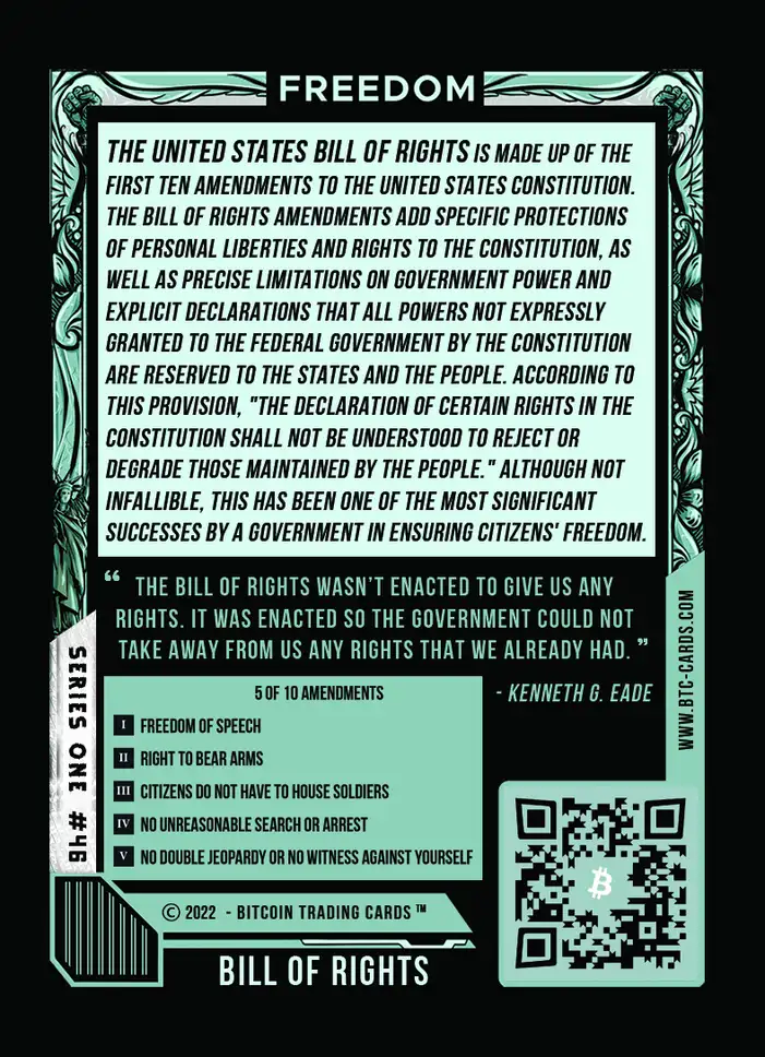 Bill of Rights (Base) card back