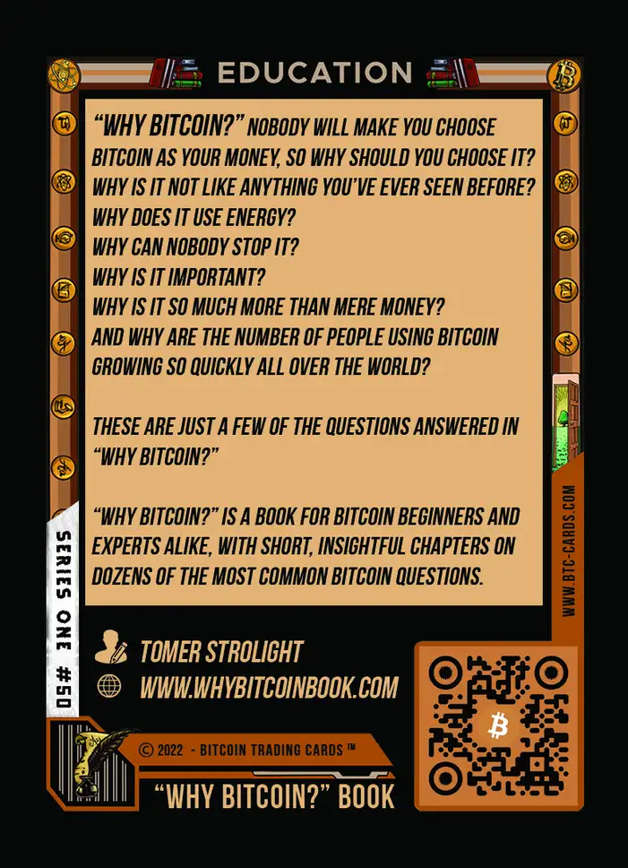 "Why Bitcoin?" Book (Base) card back
