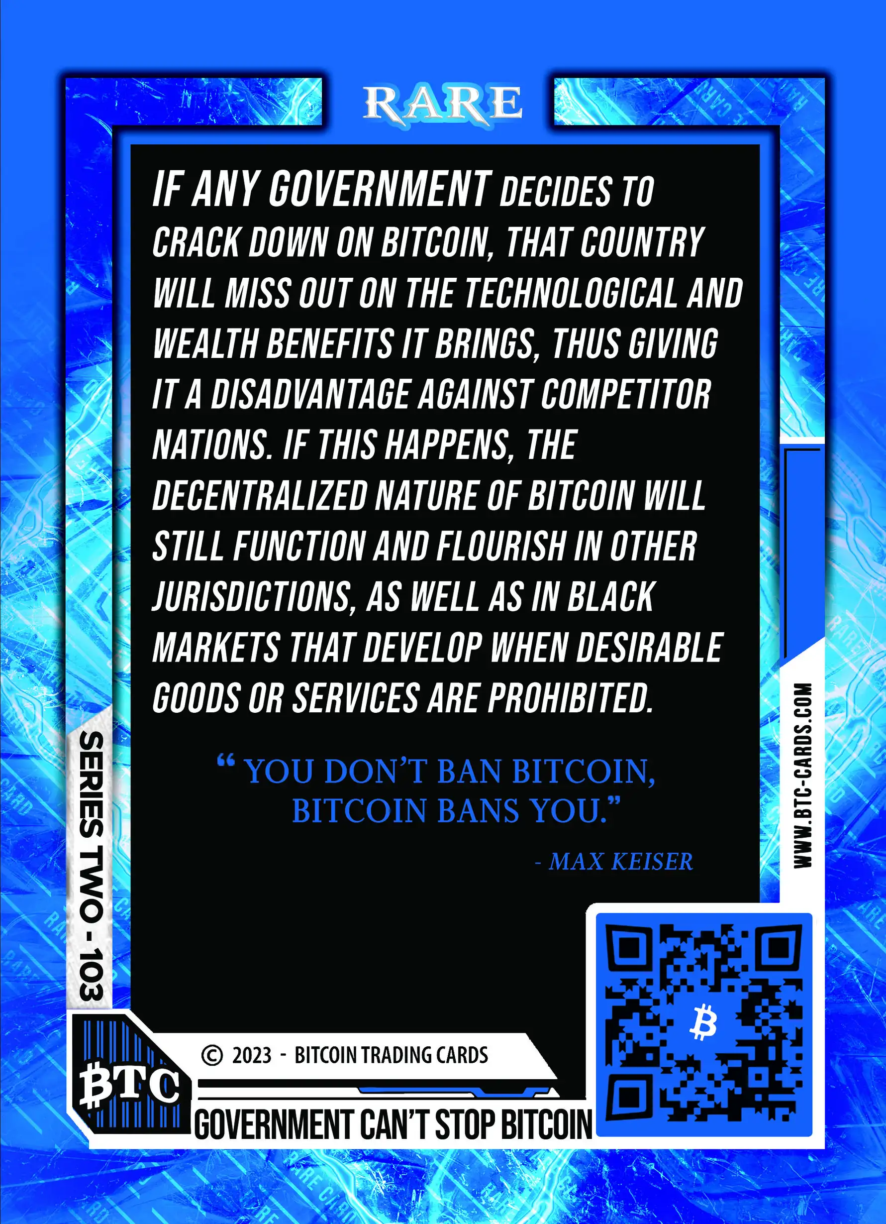 Government Can't Stop Bitcoin (/1000) card back