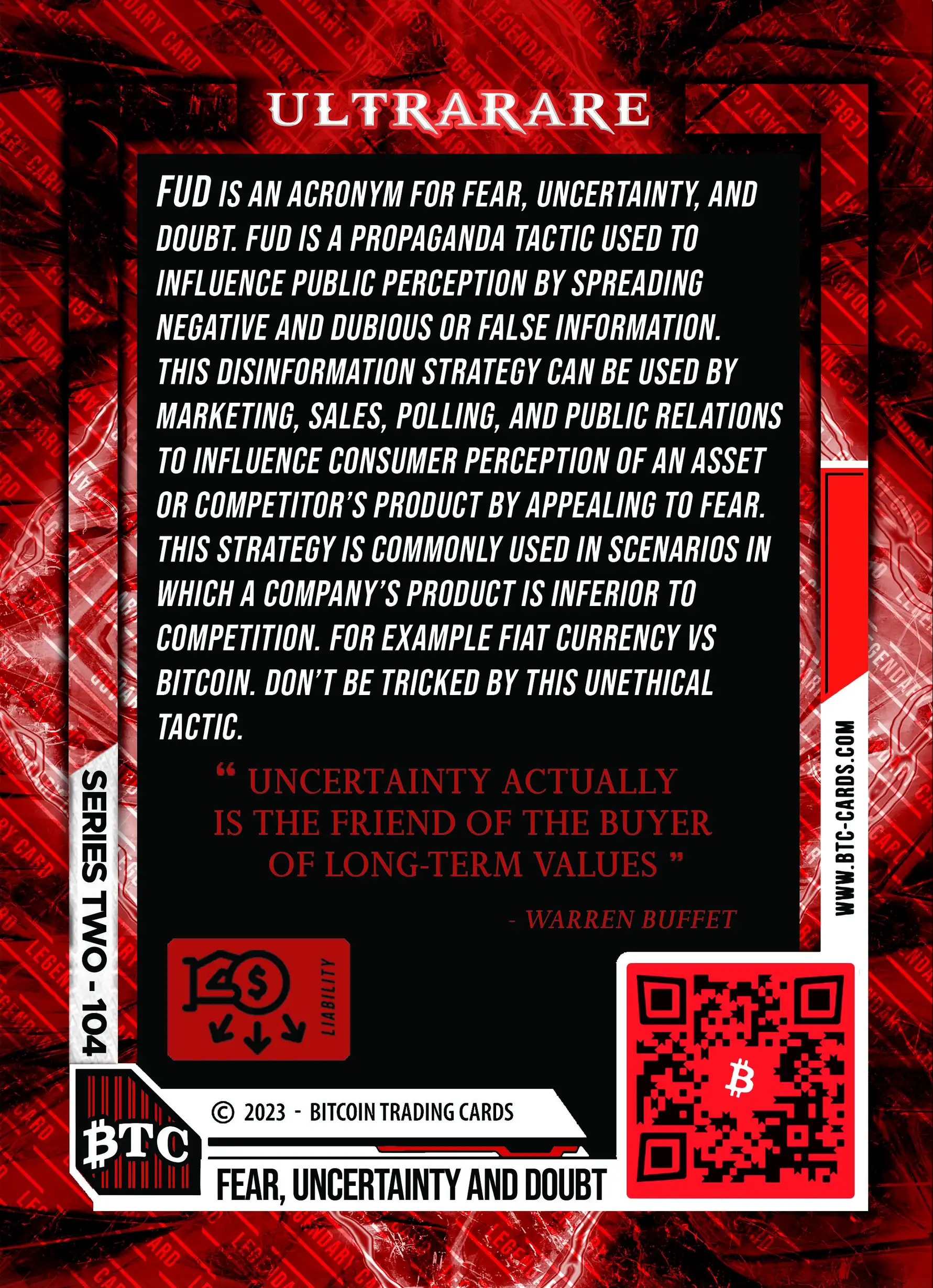 Fear, Uncertainty & Doubt (/500) card back