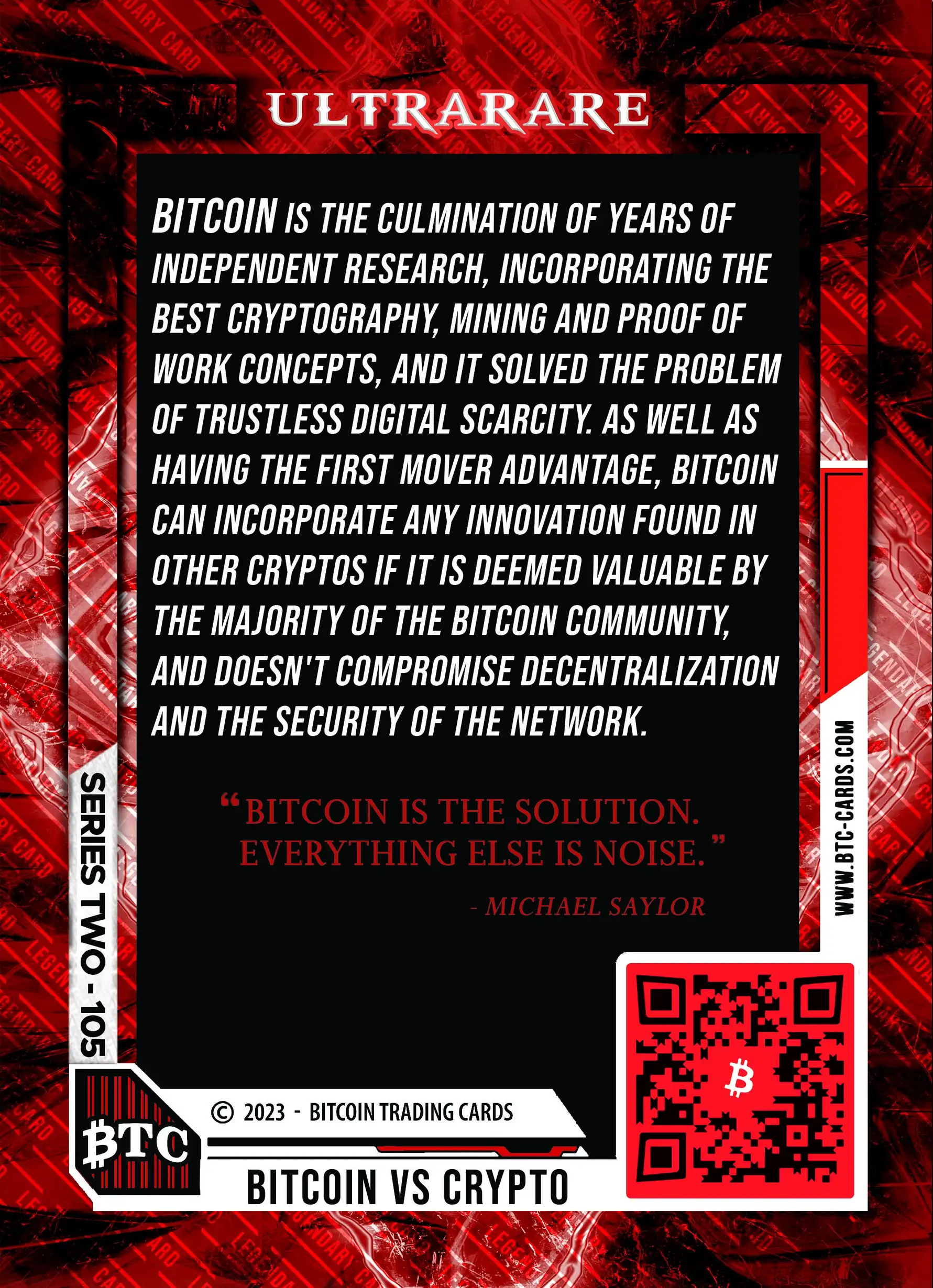 Bitcoin vs. Crypto (/500) card back