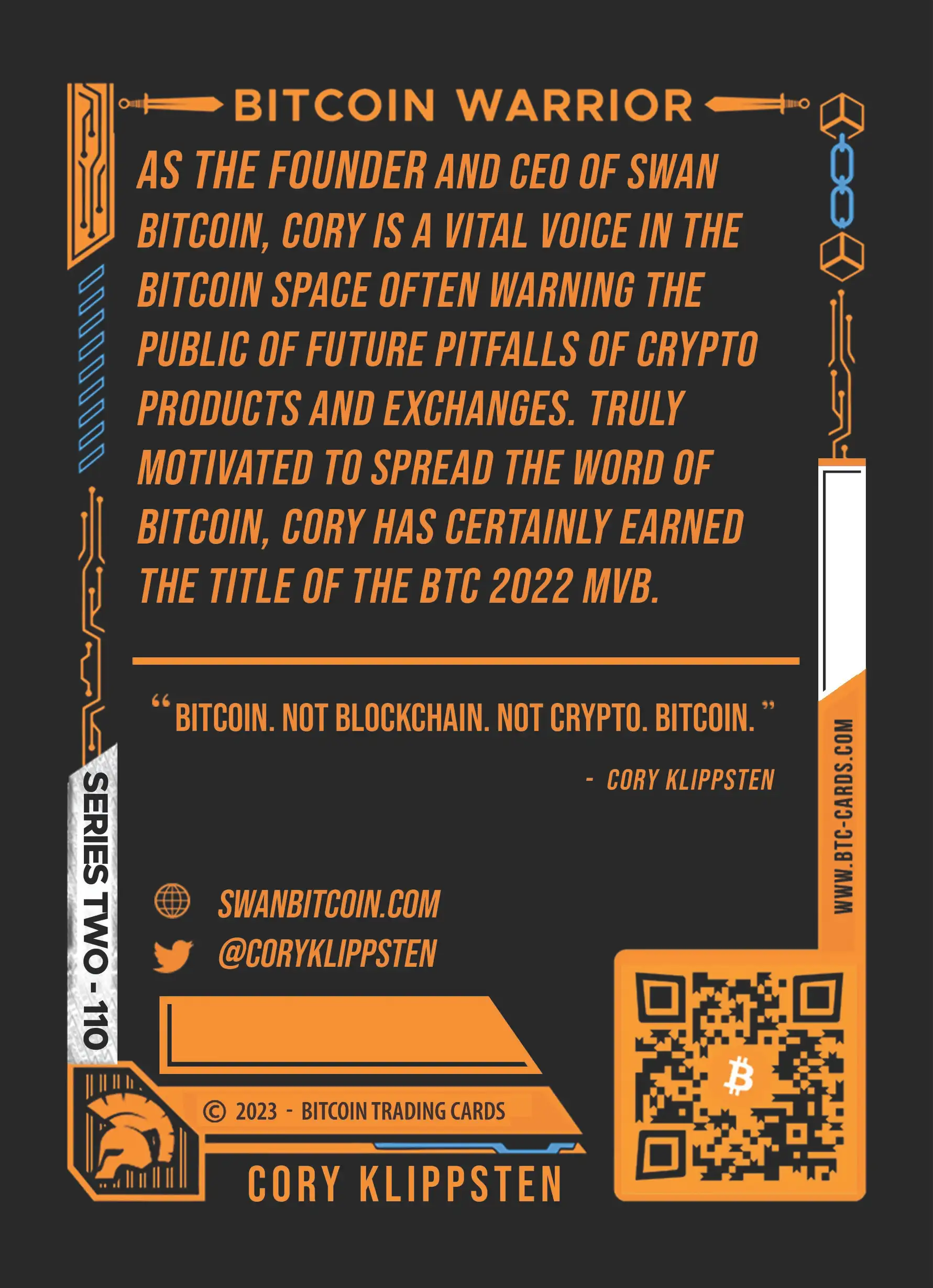 Cory Klippsten (/500) card back