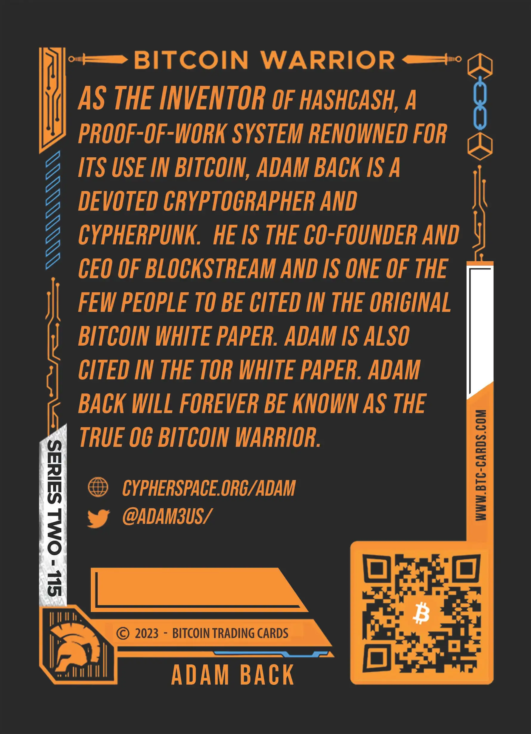 Adam Back (/500) card back