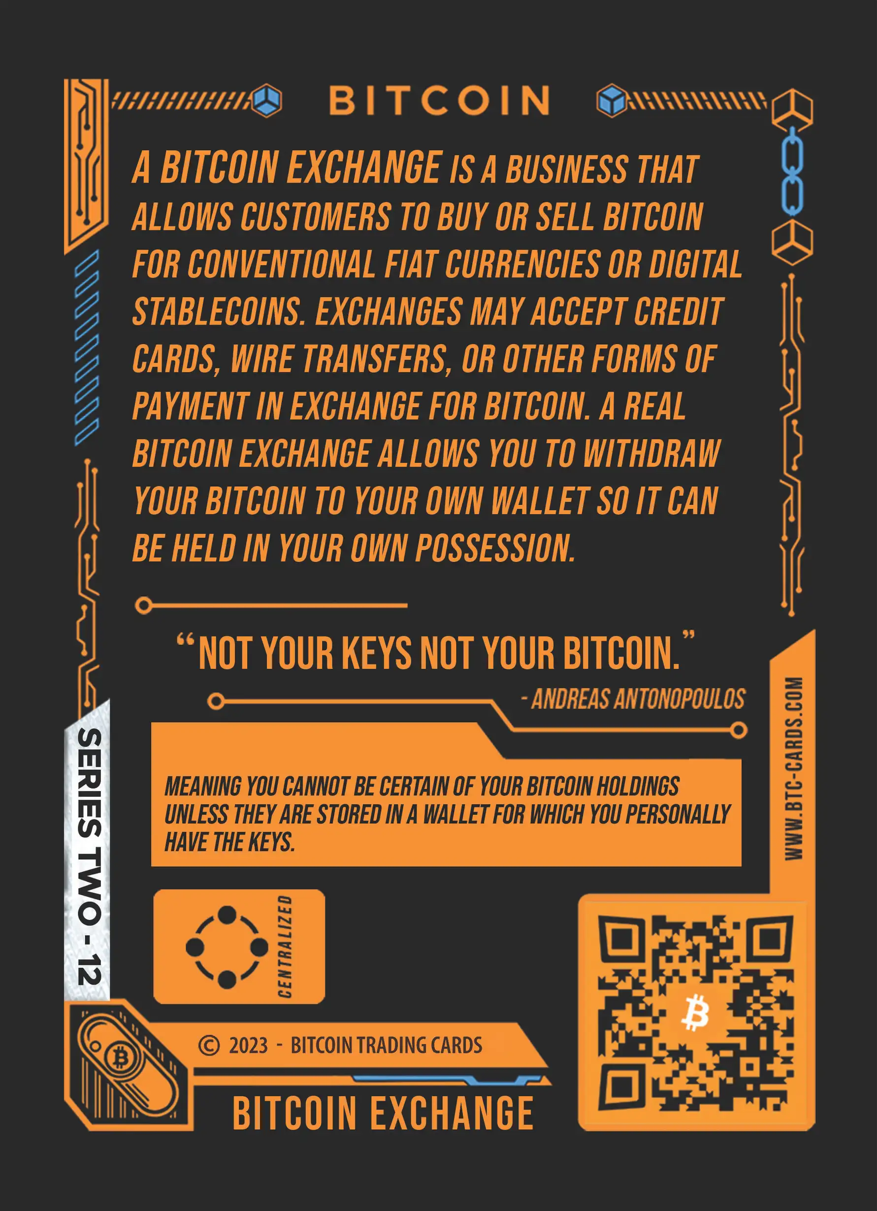 Bitcoin Exchange (Base) card back