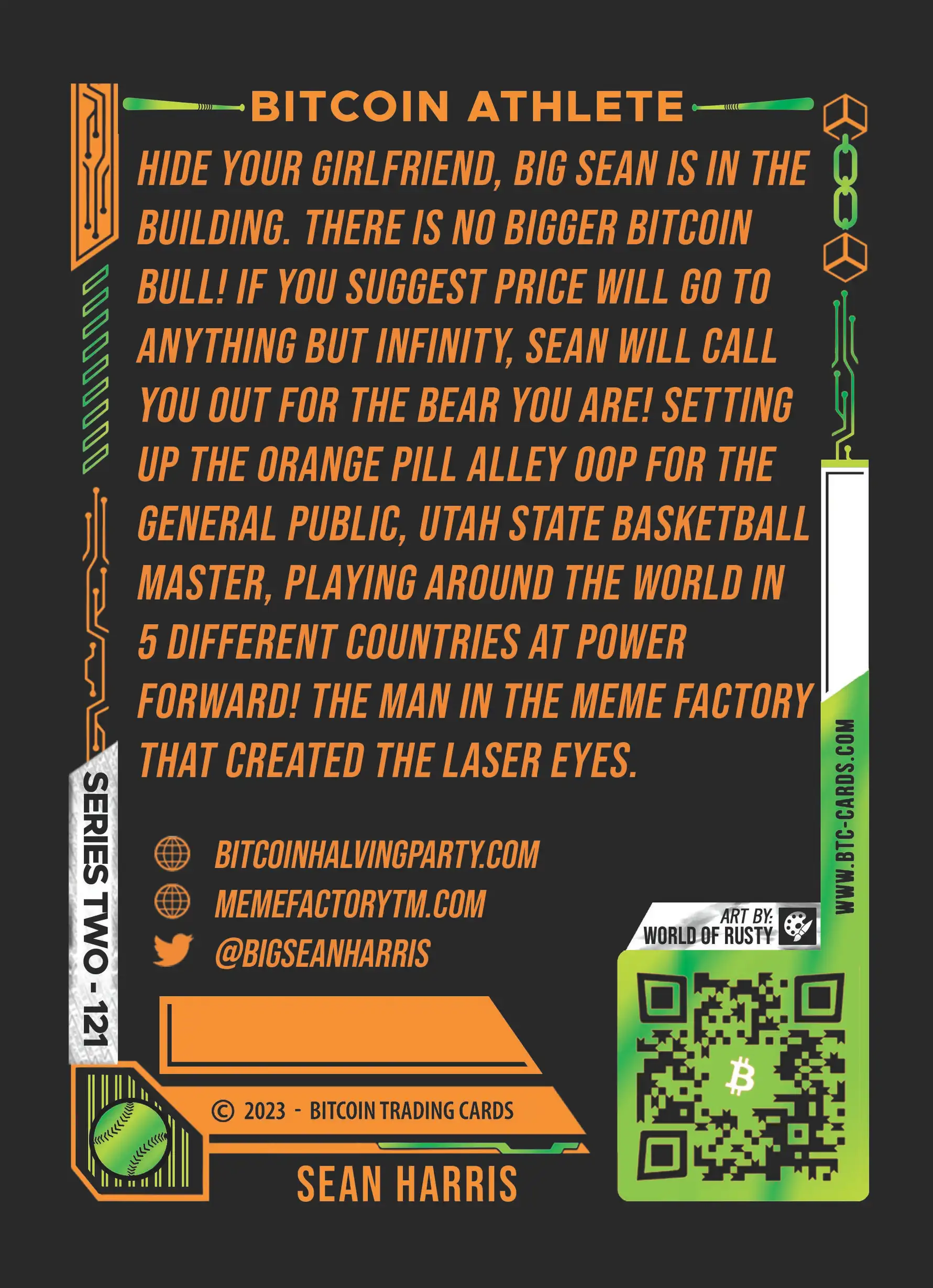 Sean Harris (/500) card back
