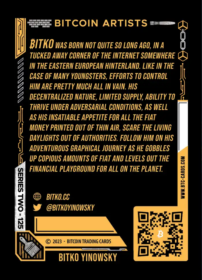 Bitko Yinowsky (/210) card back