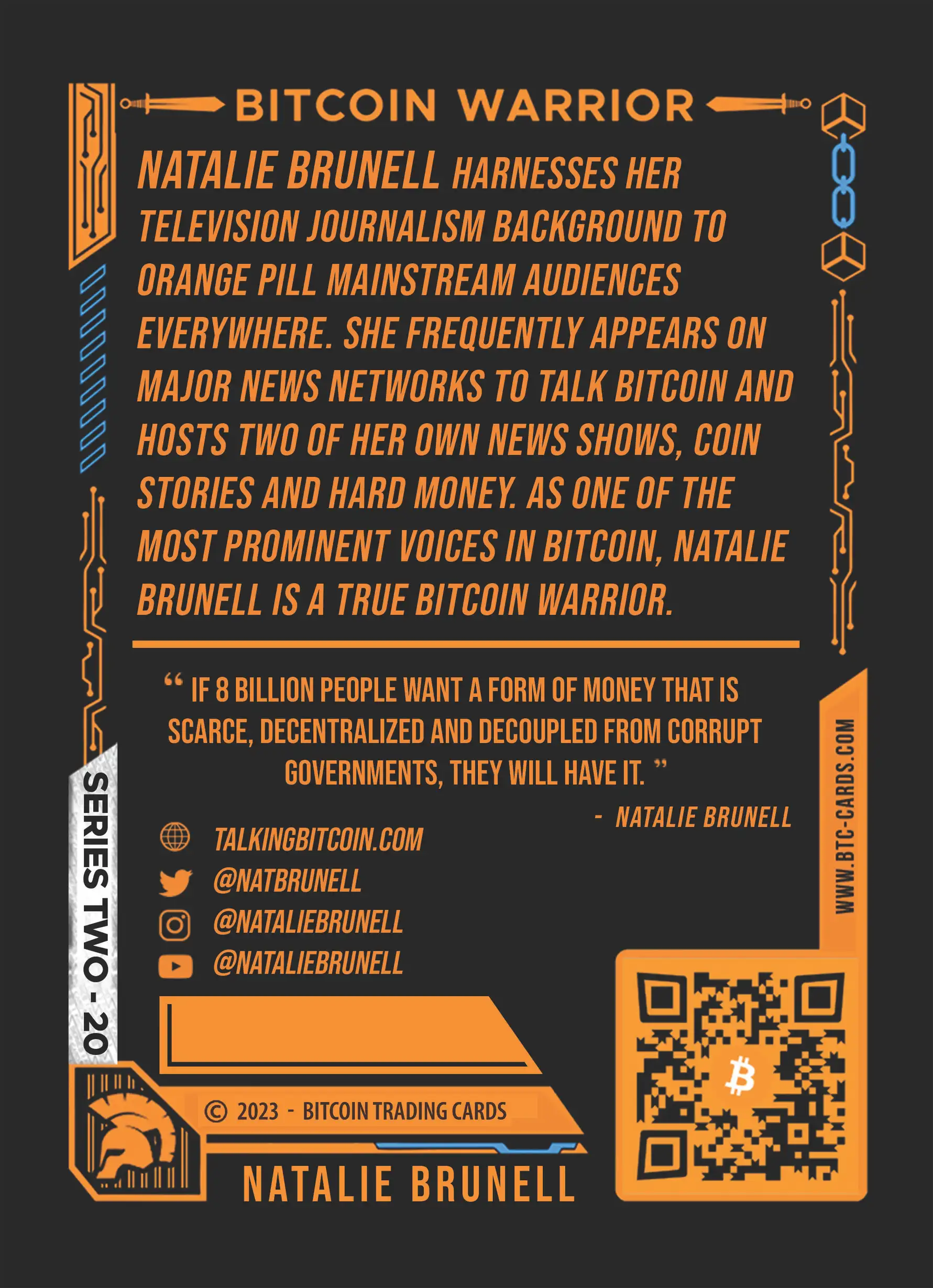 Natalie Brunell (Base) card back