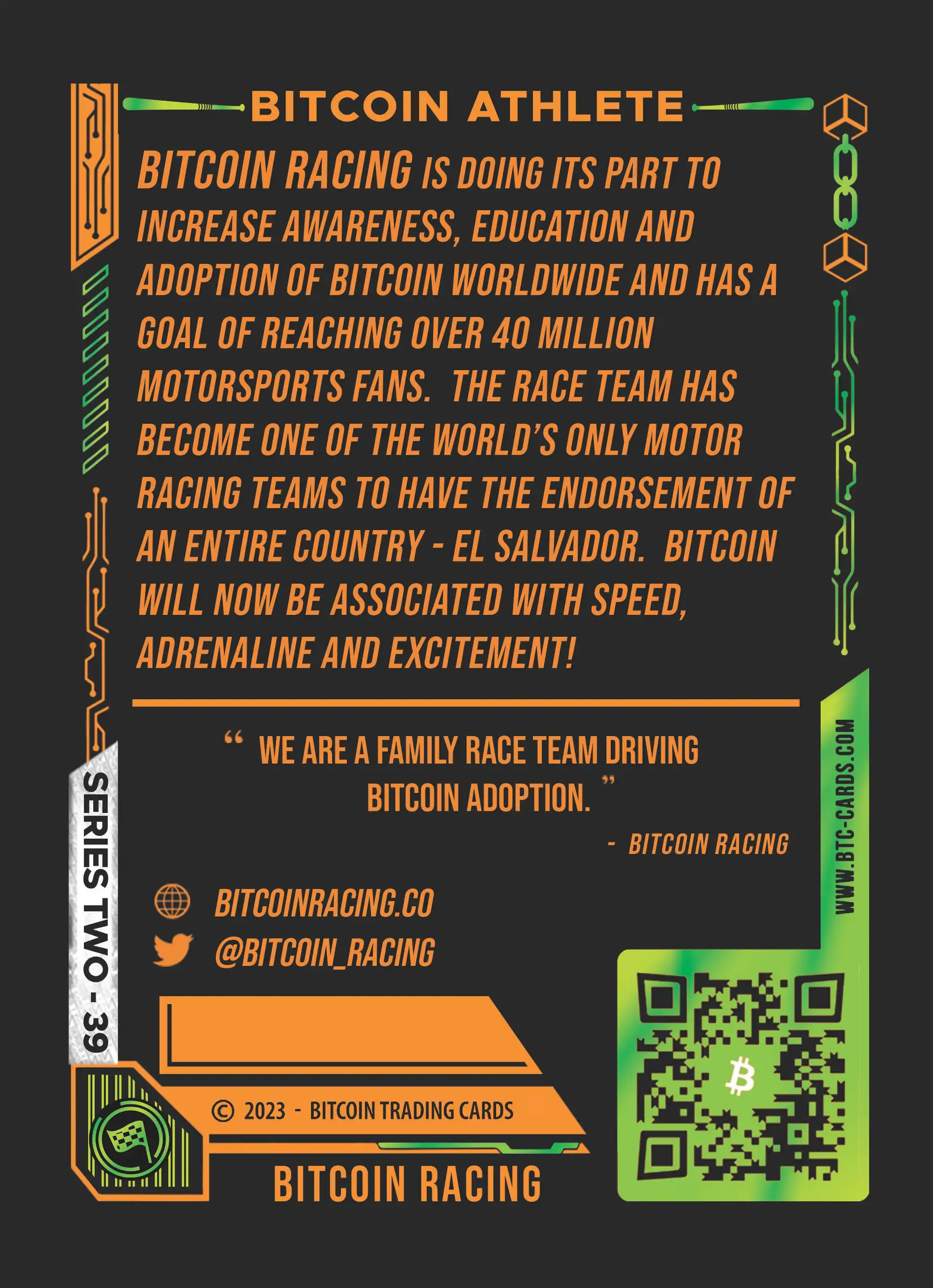 Bitcoin Racing (Base) card back