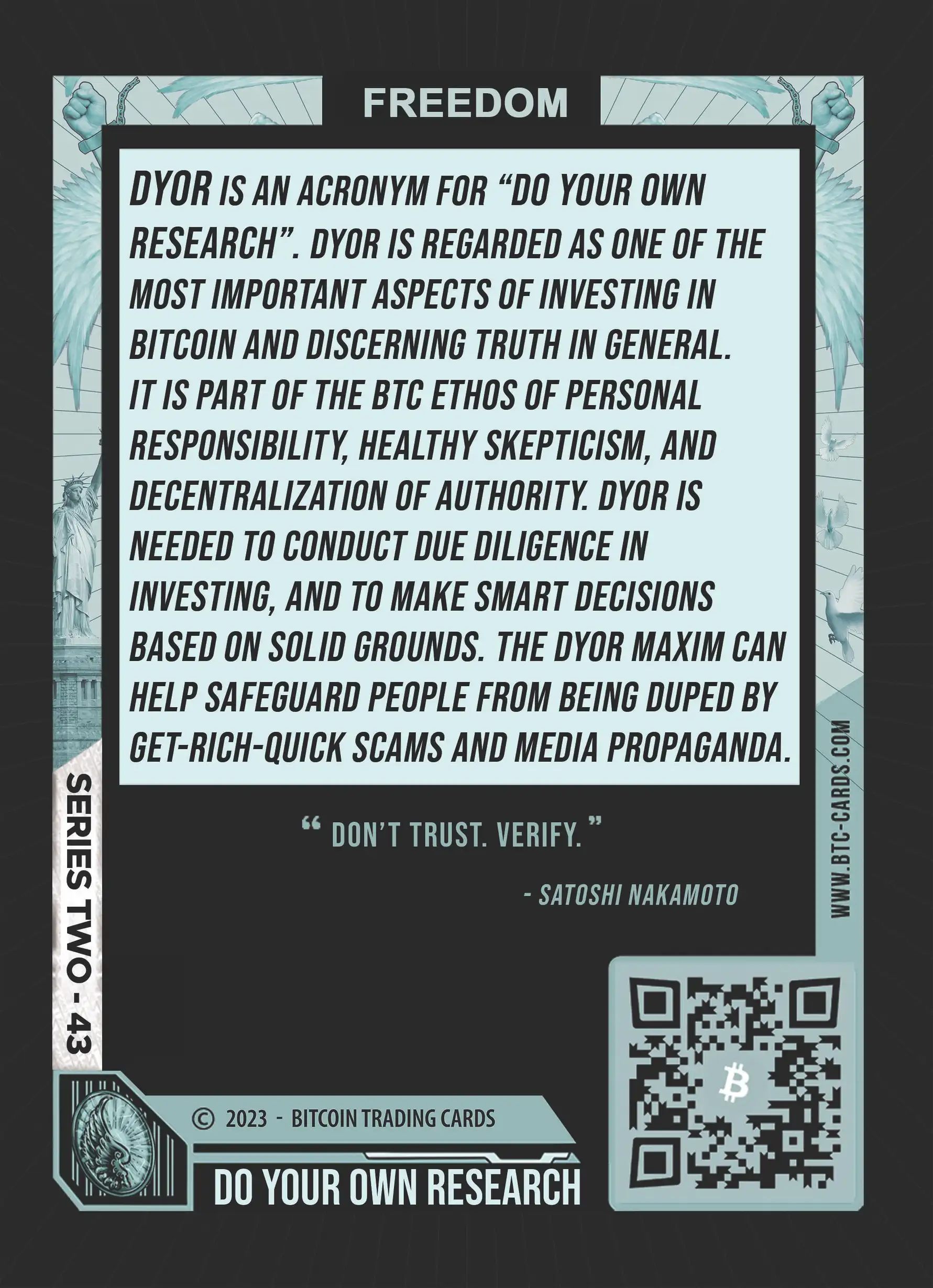 Do Your Own Research (Base) card back