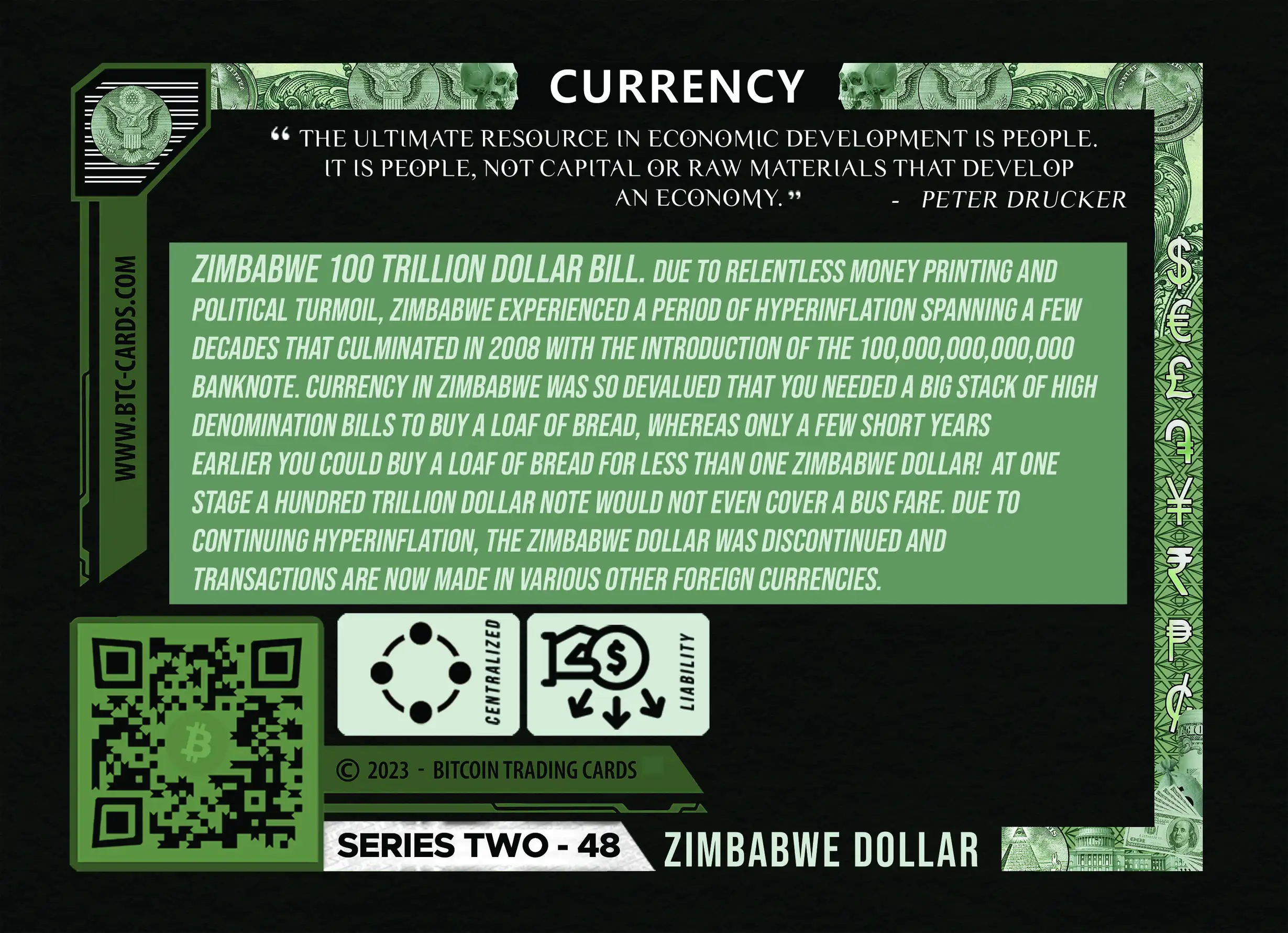 Zimbabwe Dollar (Base) card back