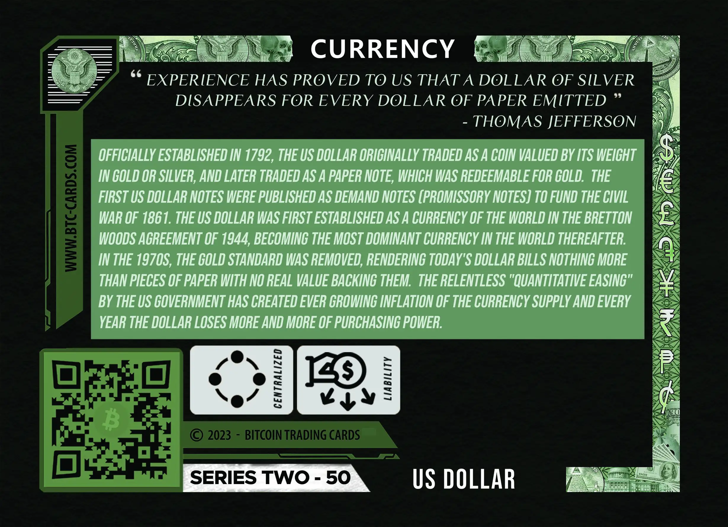 US Dollar (Base) card back