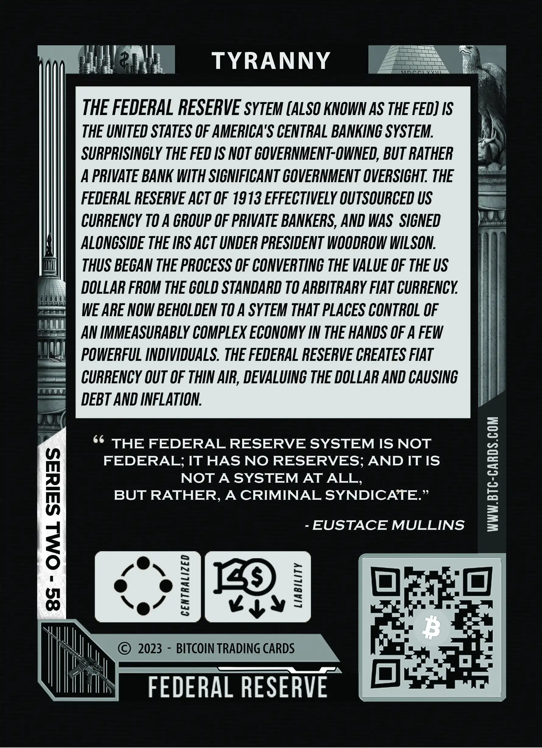 Federal Reserve (Base) card back