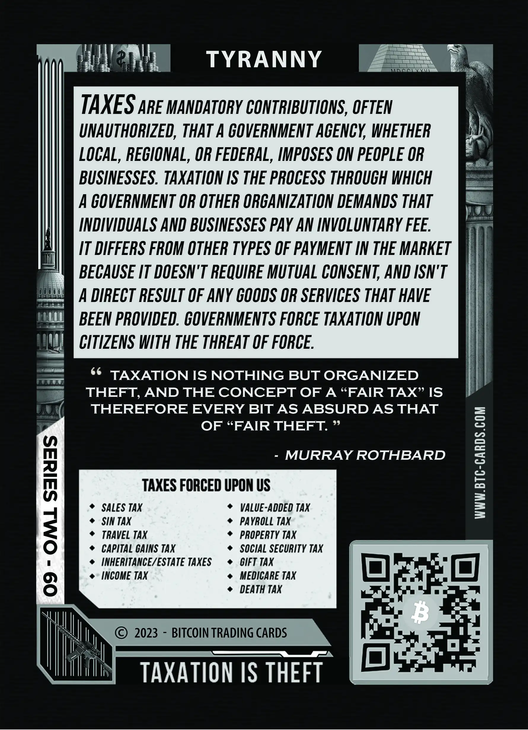 Taxation is Theft (Base) card back
