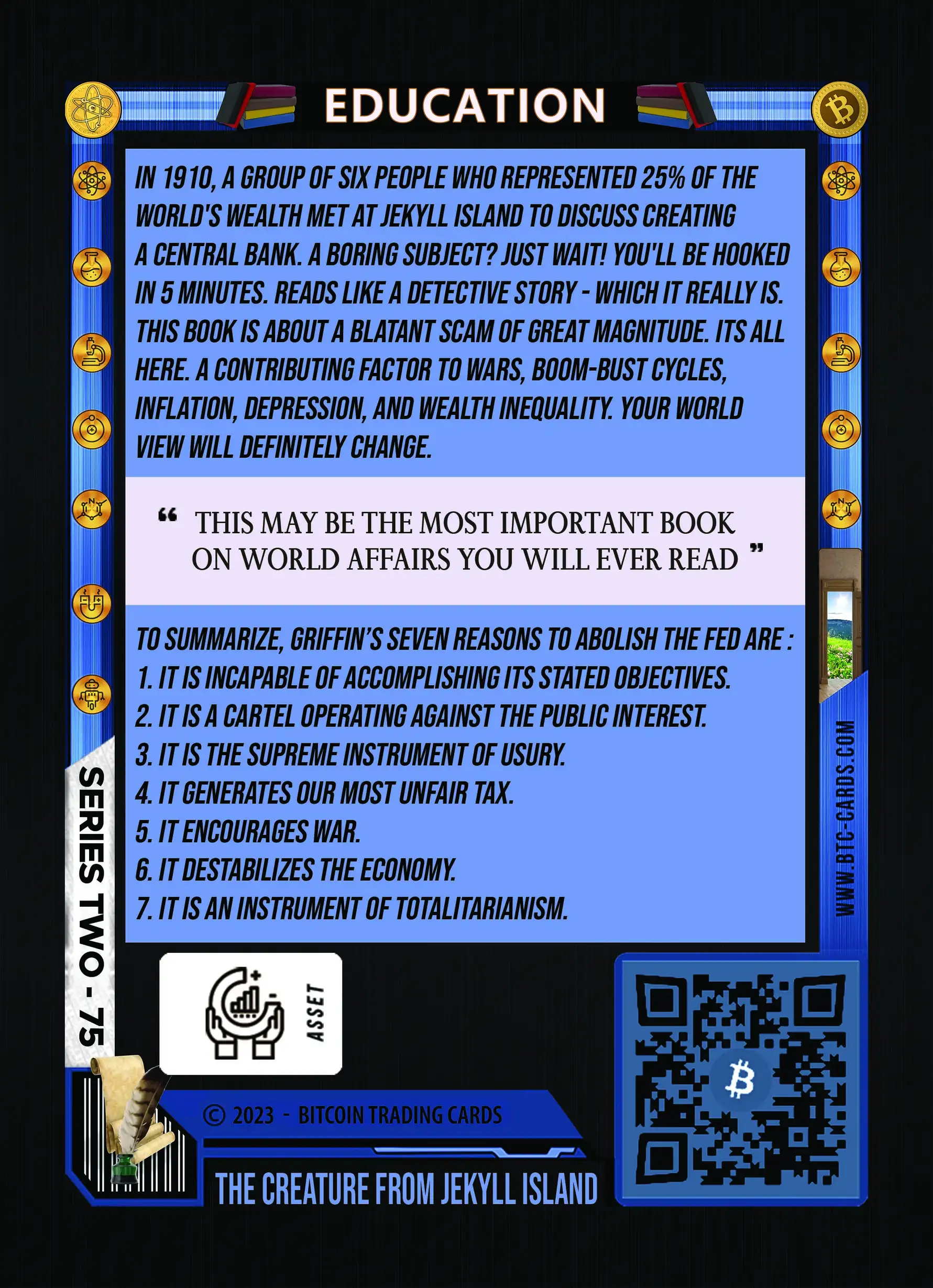 The Creature from Jekyll Island (Base) card back
