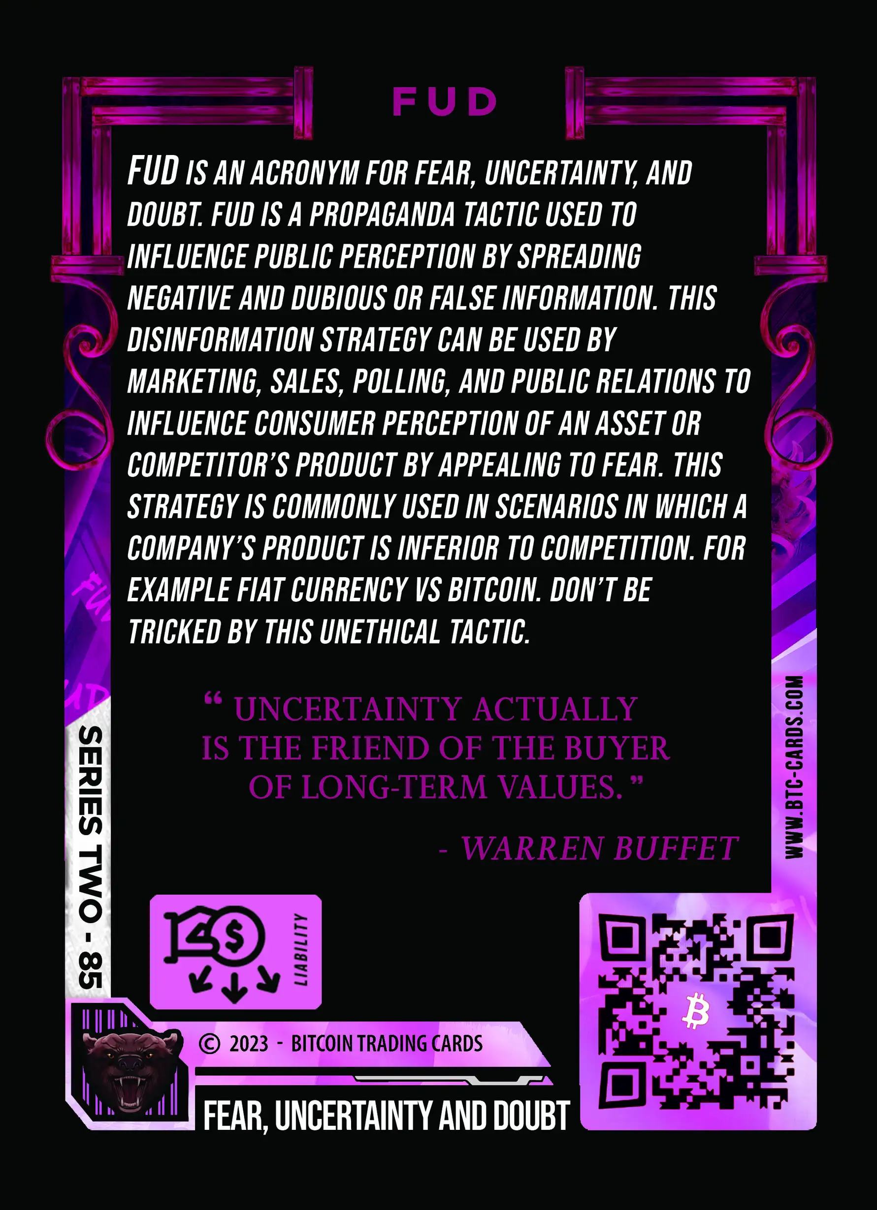 Fear, Uncertainty & Doubt (Base) card back