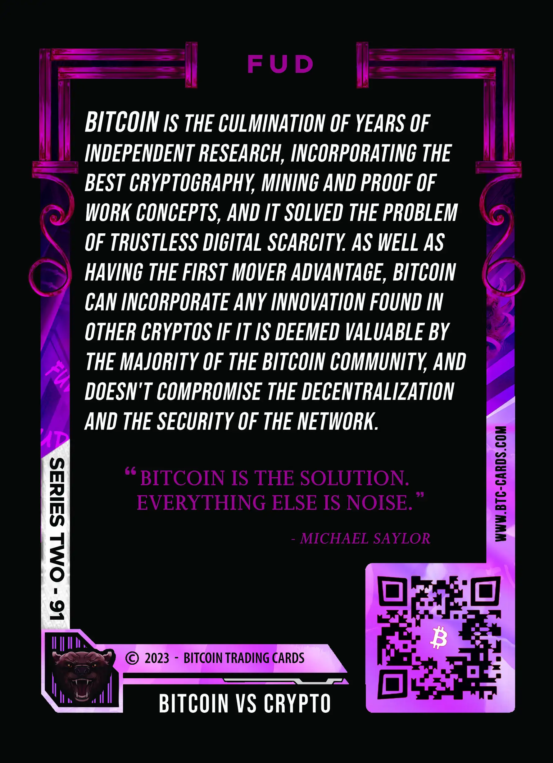 Bitcoin vs. Crypto (Base) card back
